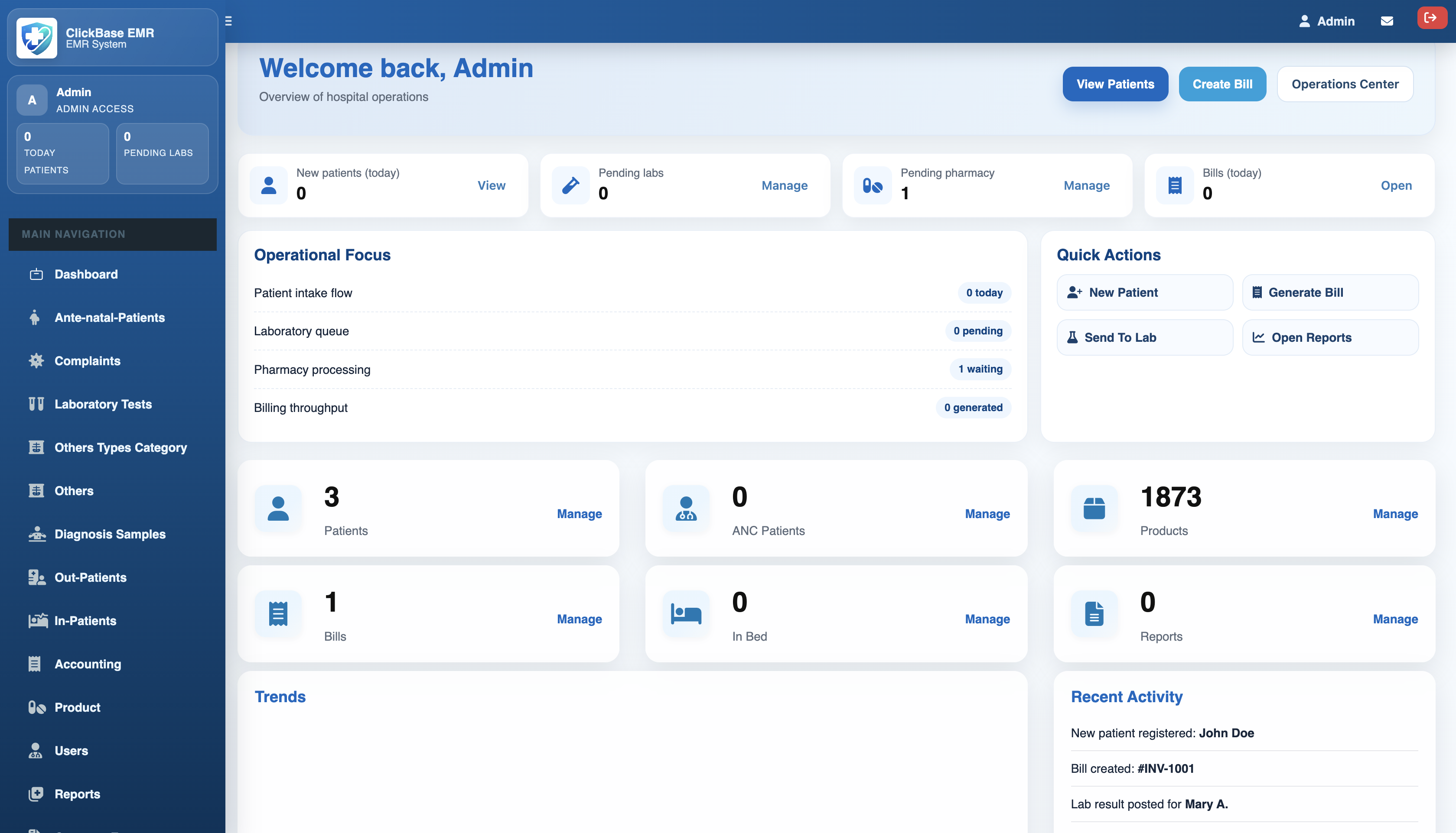 Electronic Medical Records System