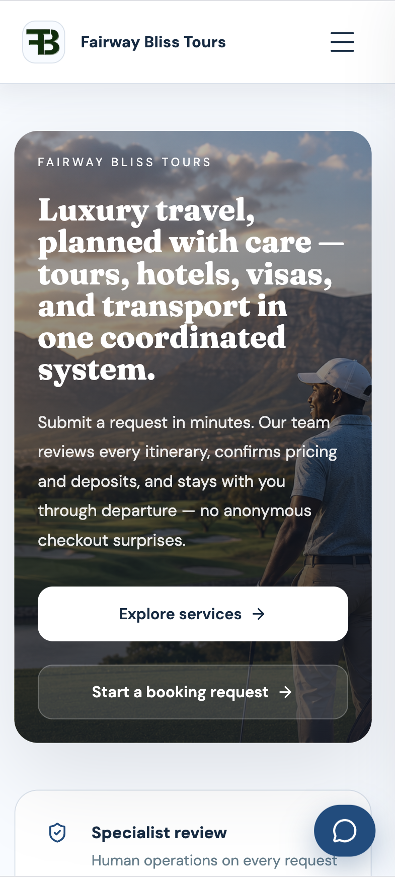 Fairway Bliss Tours mobile home
