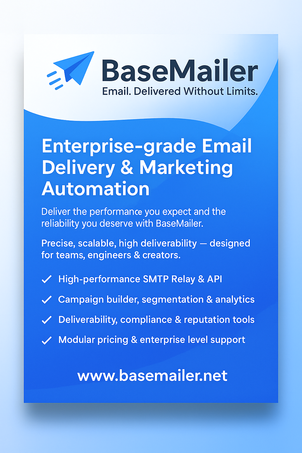 BaseMailer: The Future of Reliable, Scalable, and Intelligent Email Delivery