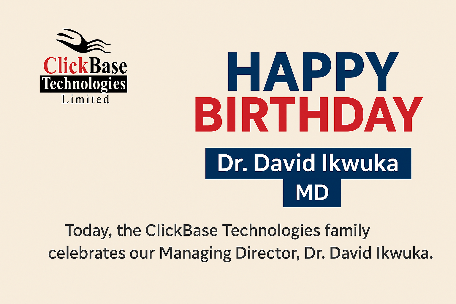 Celebrating Dr. David Ikwuka: Our Managing Director and a Leader with Purpose