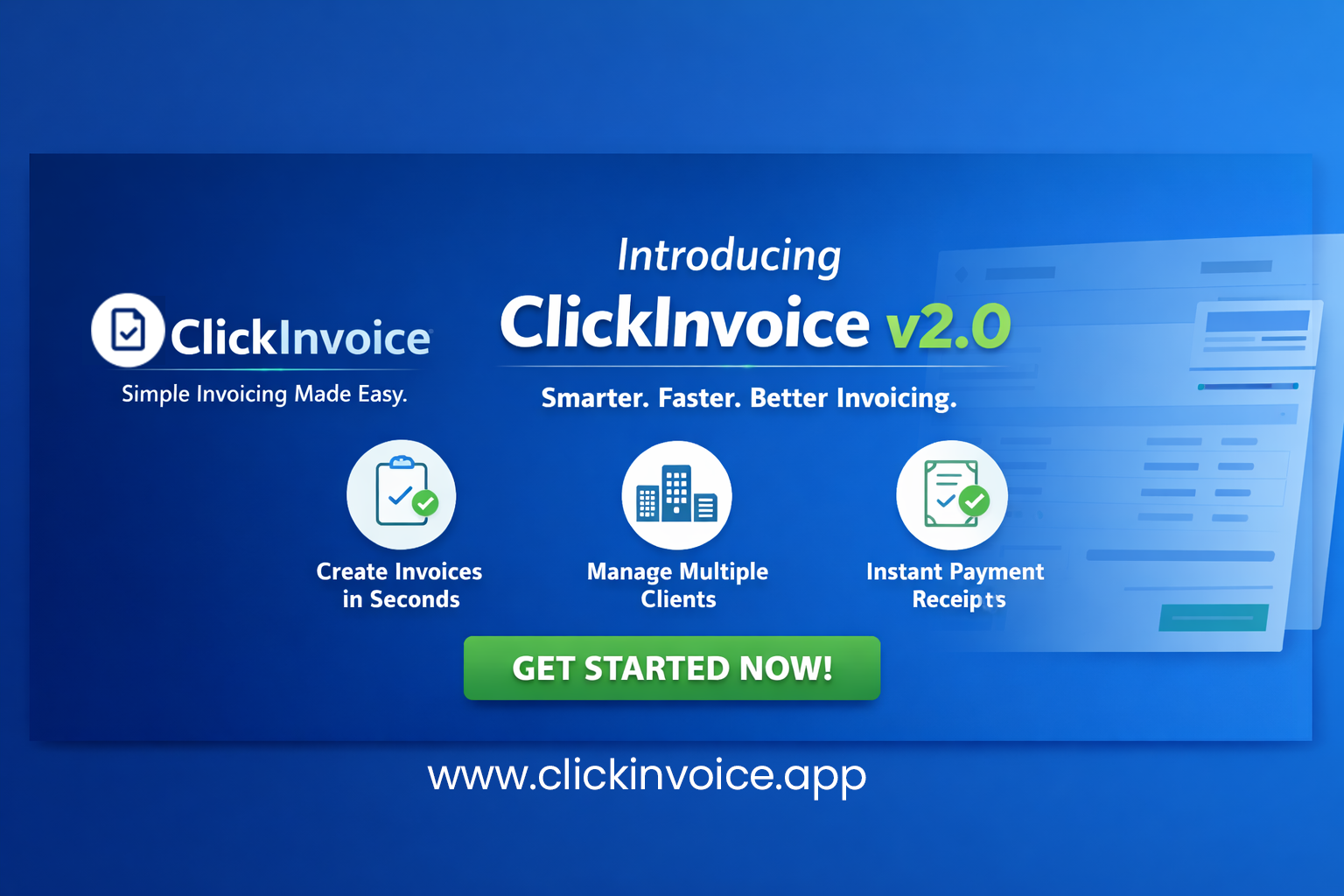 ClickInvoice v2.0 Is Live: A Smarter, Faster Way to Invoice Clients