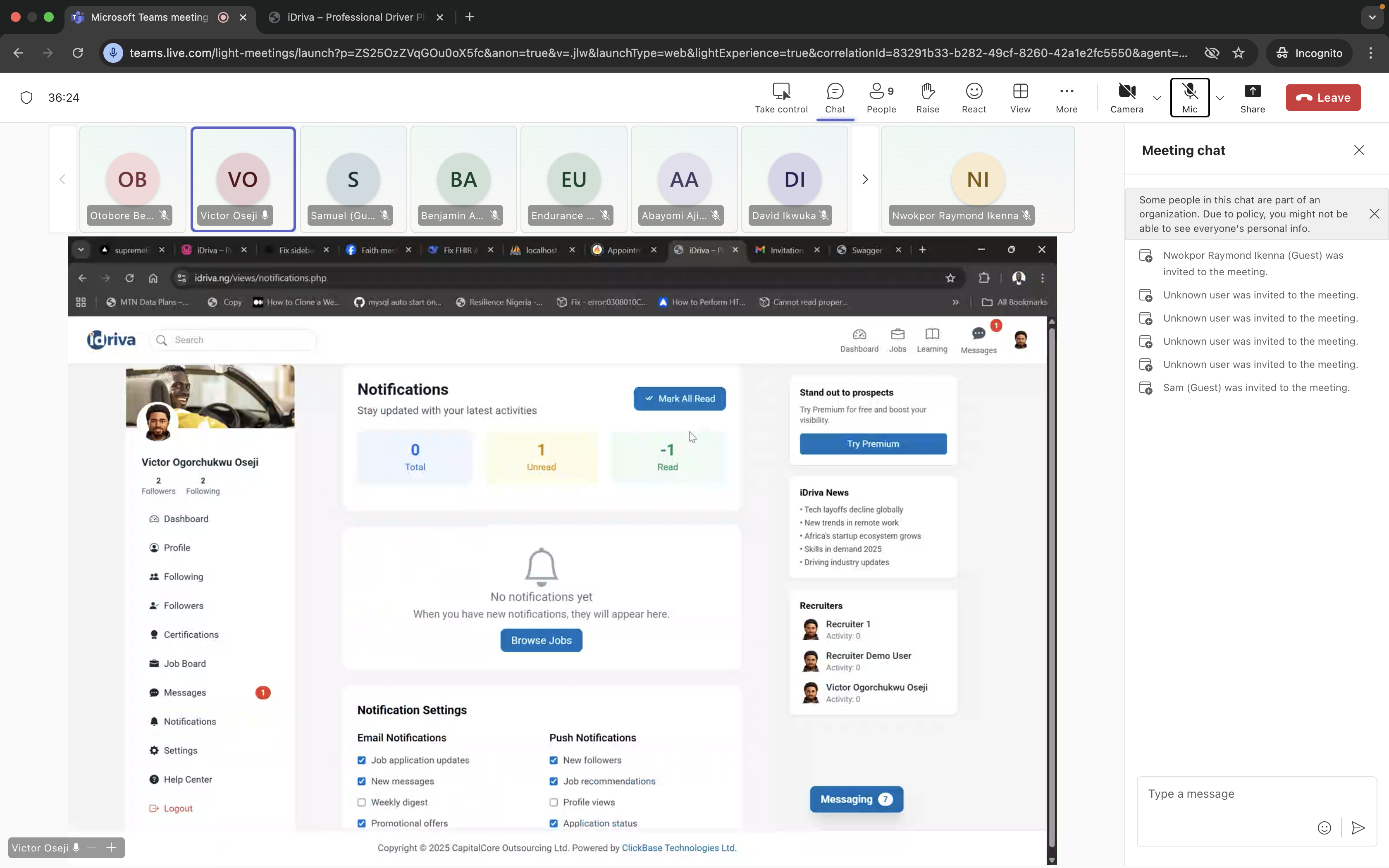 Demo Interface Screenshot